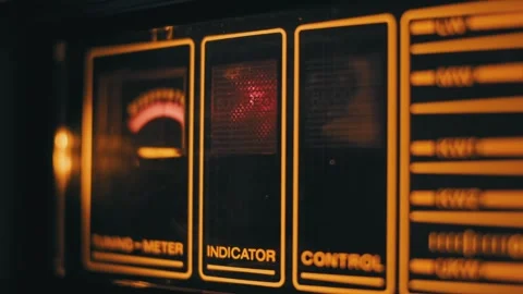 Vintage Stereo Indicator Light Turns On Stock Footage 322693743