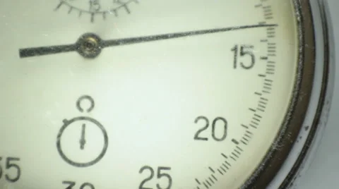 Vintage Stopwatch on White  Stock Footage 58524103