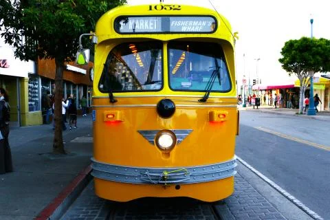 Vintage Streetcar in San Francisco Stock Photos