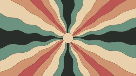 Vintage Striped Background, Retro Colors from the 1970s 1980s, 70s, 80s, 90s. Stock Footage 242511044