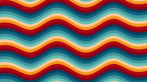 Vintage Striped Backgrounds, Loop Samples, Retro Colors from the 1970s 1980s, 70 Stock Footage 242510964