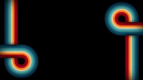 Vintage Striped Backgrounds, Loop Samples, Retro Colors from the 1970s 1980s, 70 Stock-Footage 242511304