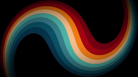 Vintage Striped Backgrounds, Loop Samples, Retro Colors from the 1970s 1980s, 70 스톡 동영상 242511312