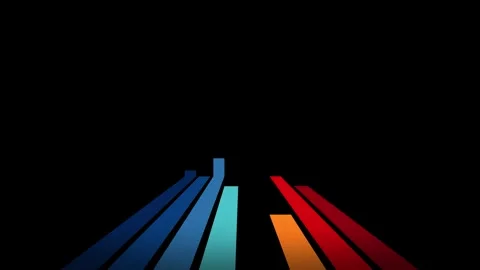 Vintage Striped Backgrounds, Loop Samples, Retro Colors from the 1970s 1980s, 70 Stock Footage 242511492