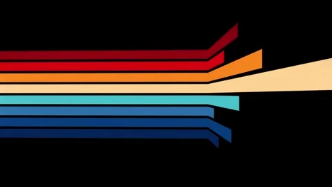 Vintage Striped Backgrounds, Loop Samples, Retro Colors from the 1970s 1980s, 70 Stock Footage 242511523