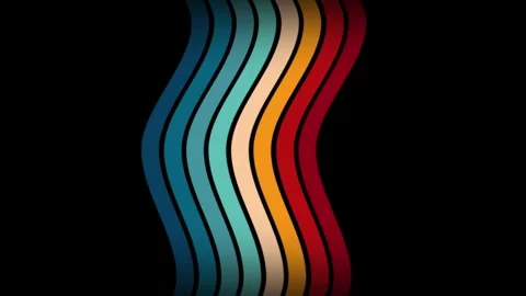 Vintage Striped Backgrounds, Loop Samples, Retro Colors from the 1970s 1980s, 70 Stock Footage 242511534