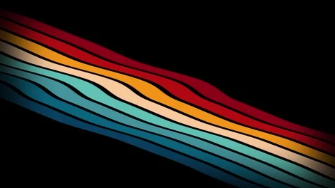 Vintage Striped Backgrounds, Loop Samples, Retro Colors from the 1970s 1980s, 70 Stock Footage 242511567