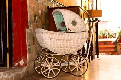 Vintage stroller Stock Photos