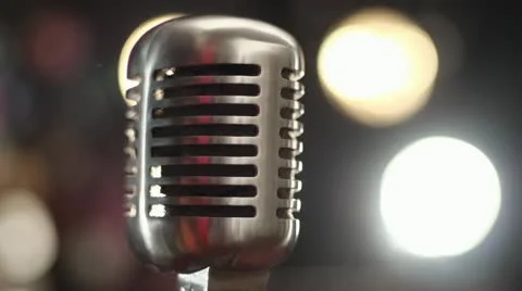 Vintage studio mic Video stock 19608065