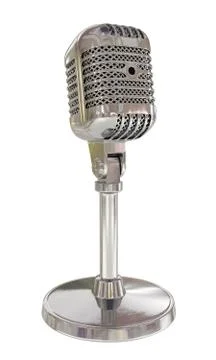 Vintage studio microphone. 3D render Stock Illustration