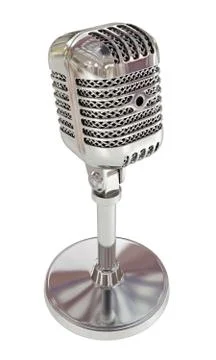 Vintage studio microphone. 3D render Stock Illustration