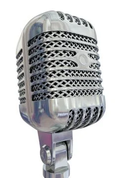 Vintage studio microphone. 3D render Illustrazione stock