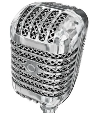 Vintage studio microphone. 3D render Stock Illustration