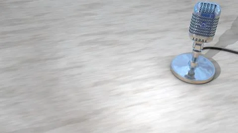 Vintage studio microphone. 3D render Stock Illustration