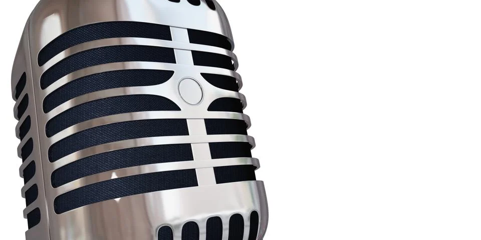 Vintage studio microphone. 3D render Stock Illustration