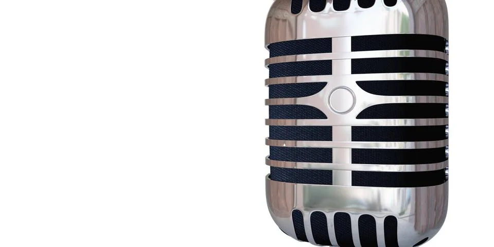 Vintage studio microphone. 3D render Stock Illustration