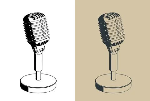 Vintage studio microphone Stock-Illustration