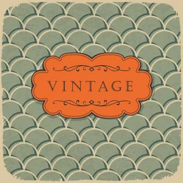 Vintage style background with scale pattern. Stock Illustration
