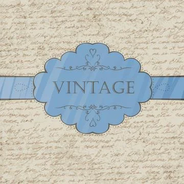 Vintage style greeting card. vector, eps 10. Stock Illustration