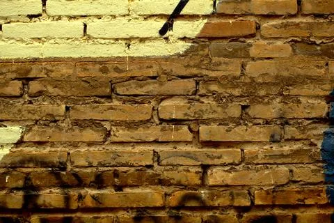 Vintage style old thin rectangular bricks Stock Photos