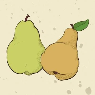 Vintage Style Pears Stock Illustration