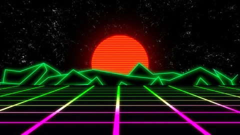 Vintage style retro looping wave background animations Stock Footage 343066315