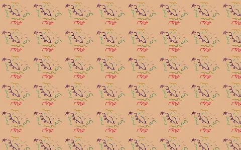 Vintage Style Tick Mark Pattern on Beige Background for Seamless Decorative Stock Illustration