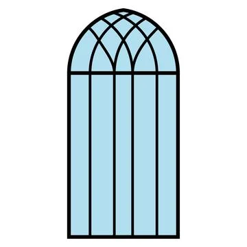 Vintage Style Window Frame. Timeless Design Stock Illustration