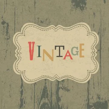 Vintage styled background with text template. Stock Illustration
