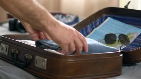 Vintage suitcase Stock Footage 106557544