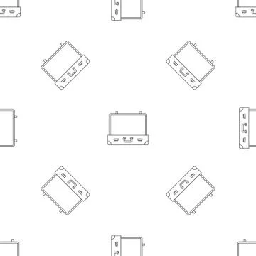 Vintage suitcase pattern seamless vector 스톡 일러스트