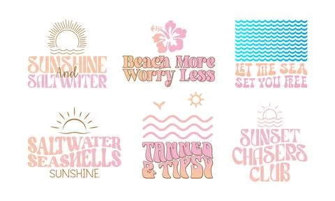 Vintage Summer  Bundle Stock Illustration