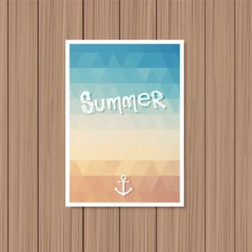 Vintage summer poster Stock Illustration