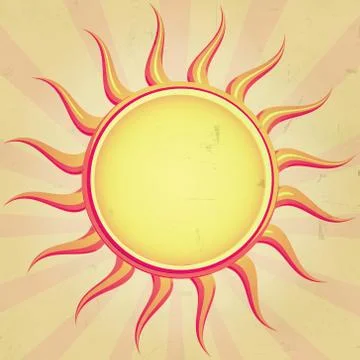 Vintage sun Stock Illustration