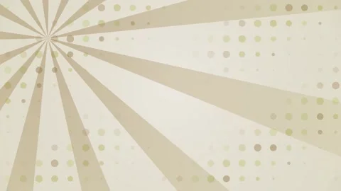 Vintage Sunburst Animation with Rotating Rays and Halftone Dot Pattern Video stock 344379296