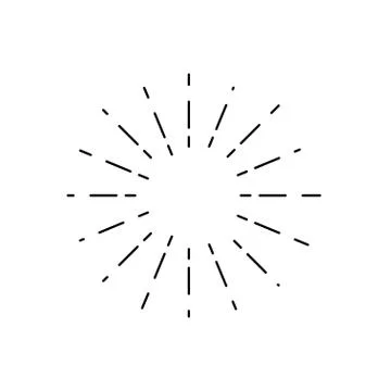 Vintage sunburst, light rays, firework sparks vector design element vector te Illustrazione stock