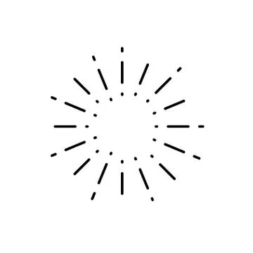 Vintage sunburst, light rays, firework sparks vector design element vector te Stock Illustration
