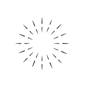 Vintage sunburst, light rays, firework sparks vector design element vector te Stock Illustration