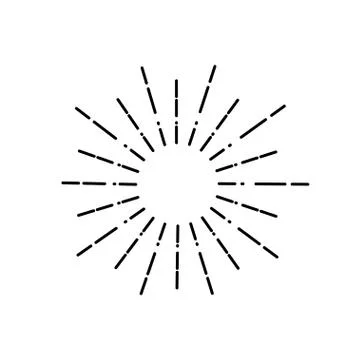 Vintage sunburst, light rays, firework sparks vector design element vector te Stock Illustration