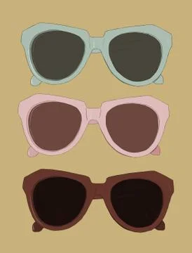 Vintage sunglasses  vector. Stock Illustration