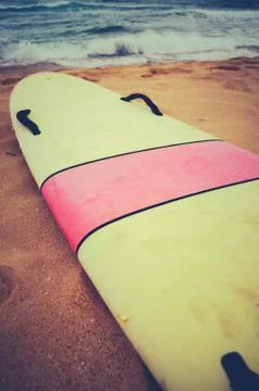 Vintage surf board Stock Photos