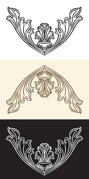Vintage swirl calligraphy design elements vector illustration Stock Illustration