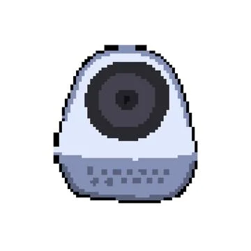 Vintage table camera pixel art vector illustration Stock Illustration