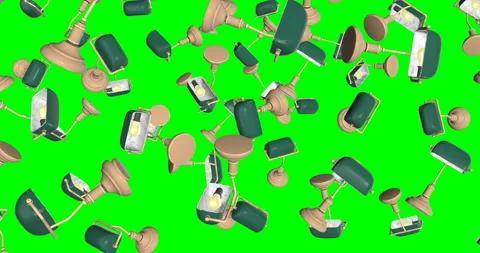 Vintage Table Lamp falling slow motion Video stock 237317854