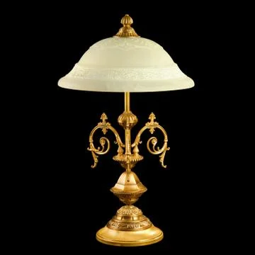 Vintage table lamp isolated on black Stock-Fotos