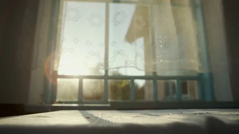 Vintage table in sunlight from window Vídeo Stock 80268101