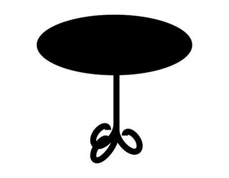 Vintage table on white Stock Illustration