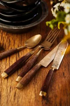 Vintage tableware Stock Photos