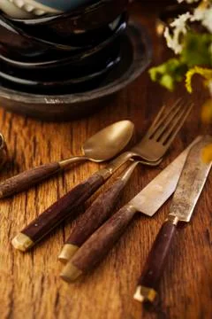 Vintage tableware Foto stock