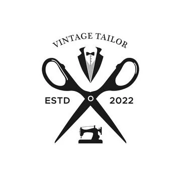 Vintage Tailor Logo Stock Illustration